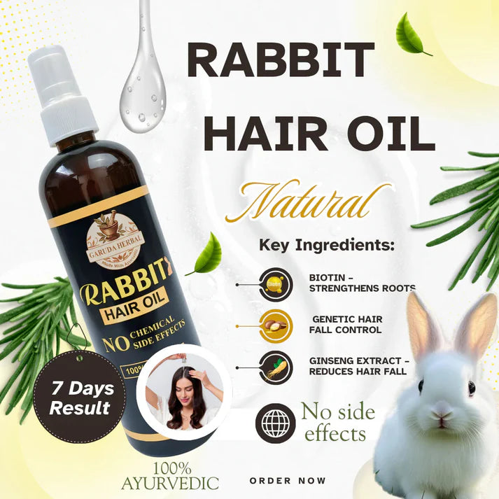 Rabit Herbal Hair Oil - 100% Effective!